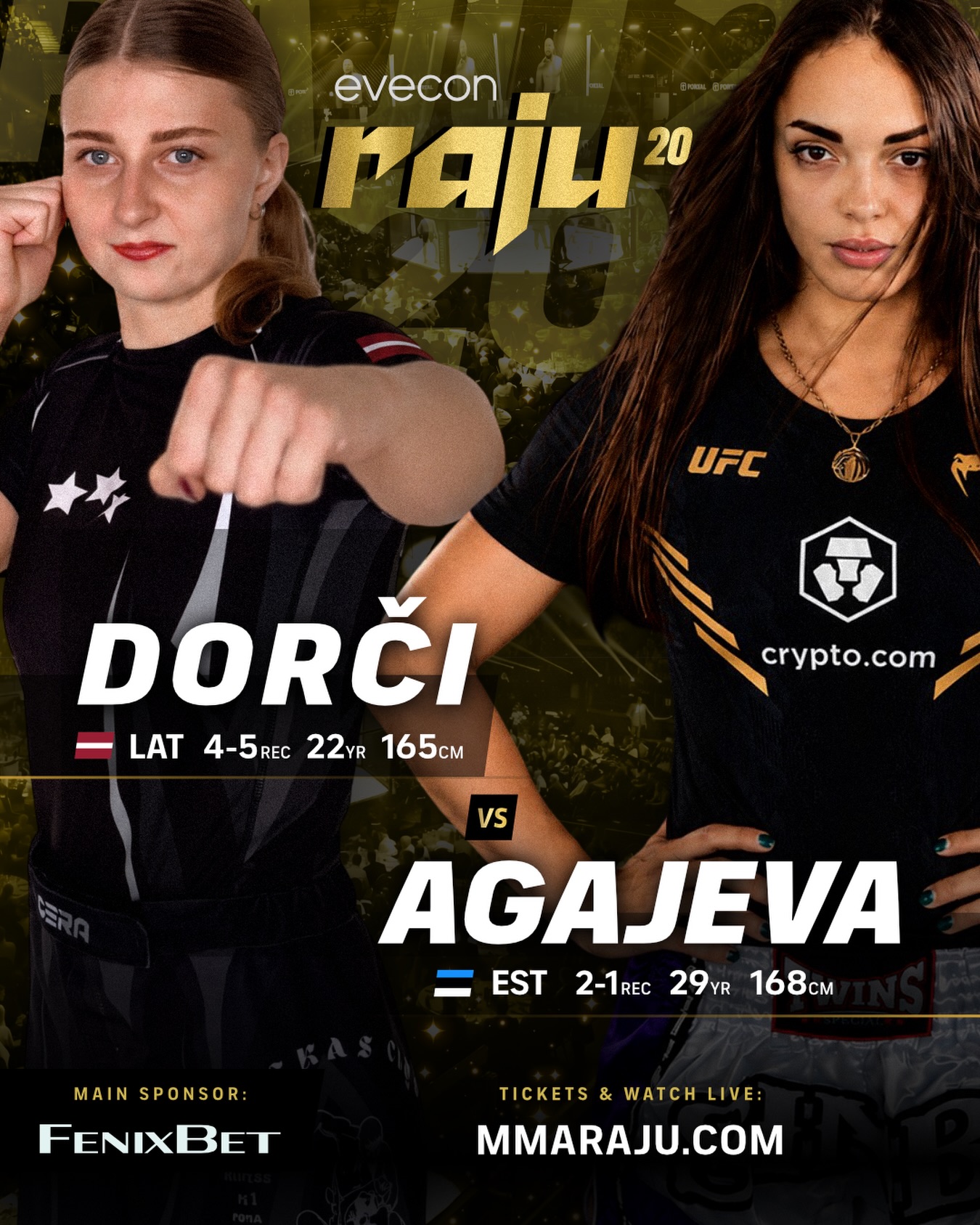 🔥 NAISTEMATŠ ON KOOS! EESTI VS LÄTI RAJU PUURIS!

🥊 Samanta Dorči (4-5) vs Aisel Agajeva (2-1) 

29-aastane Aisel Agajeva tuleb RAJU puuri 2