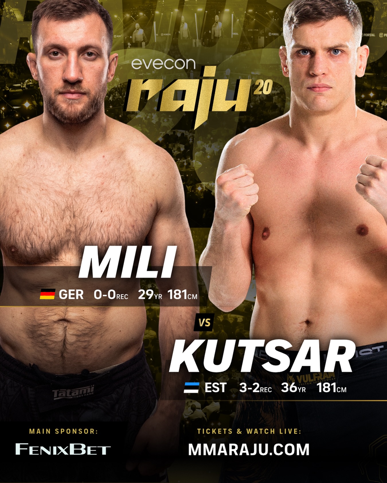 🔥 Saksamaa amatöörmeister teeb profidebüüdi Raigo Kutsari vastu!

🥊 German “Kung Fu Panda” Mili vs Raigo “The Estonian Bear” Kutsar (3-2)

2