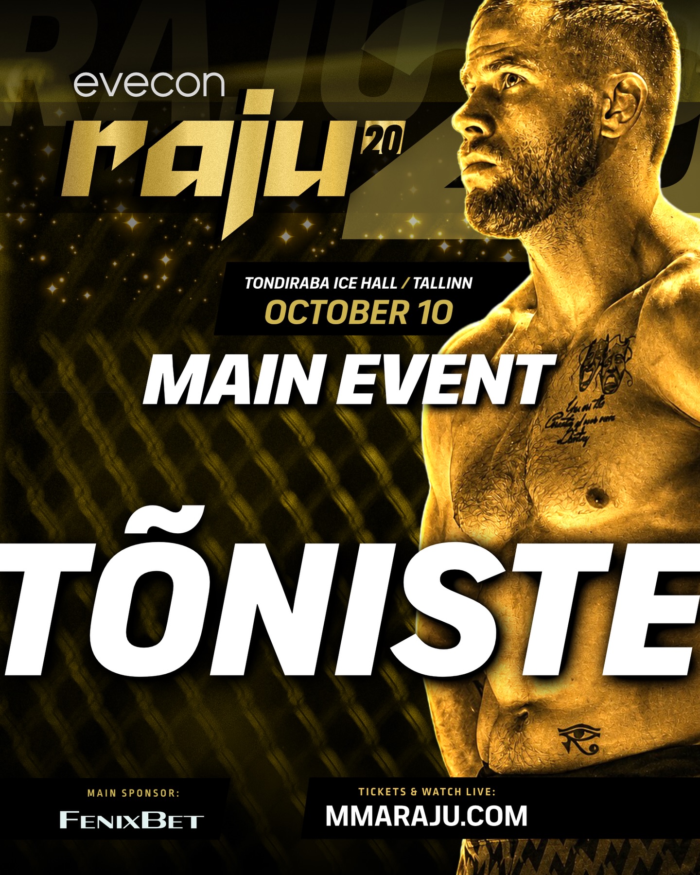 🚨MAIN EVENT ON LUKUS 🚨

Kristjan Tõniste sai Raju 19-l töö tehtud esimeses raundis.
Vastane käelukus. Publik püsti. Sõnum selge.
10. oktoobr