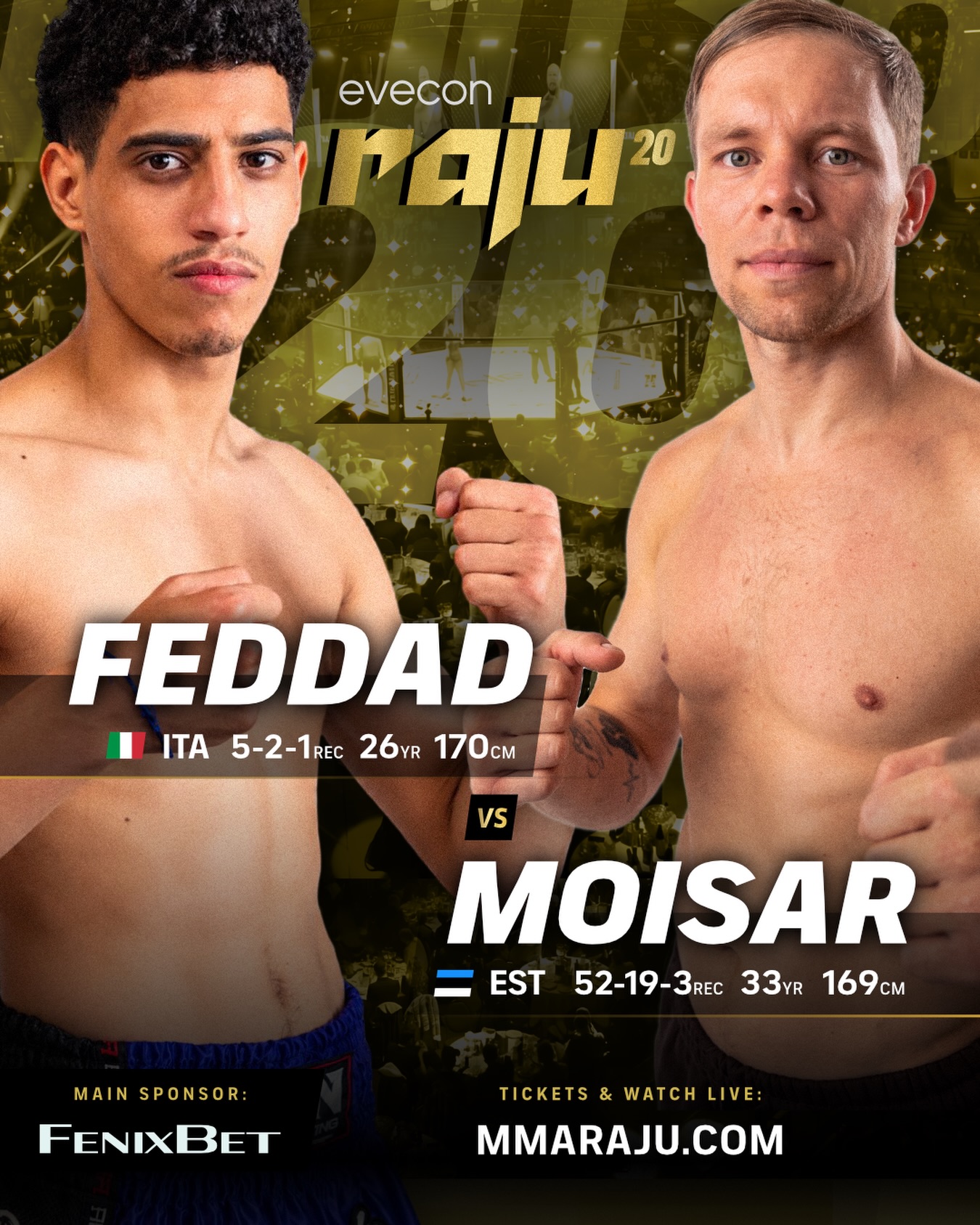 🥊 RAJU ESIMENE KIKKPOKSIMATŠ: MARKKO MOISAR VS SAMI FEDDAD

Pärast kaheaastast võistluspausi astub Markko Moisar taas puuri. Ta toob Raju es