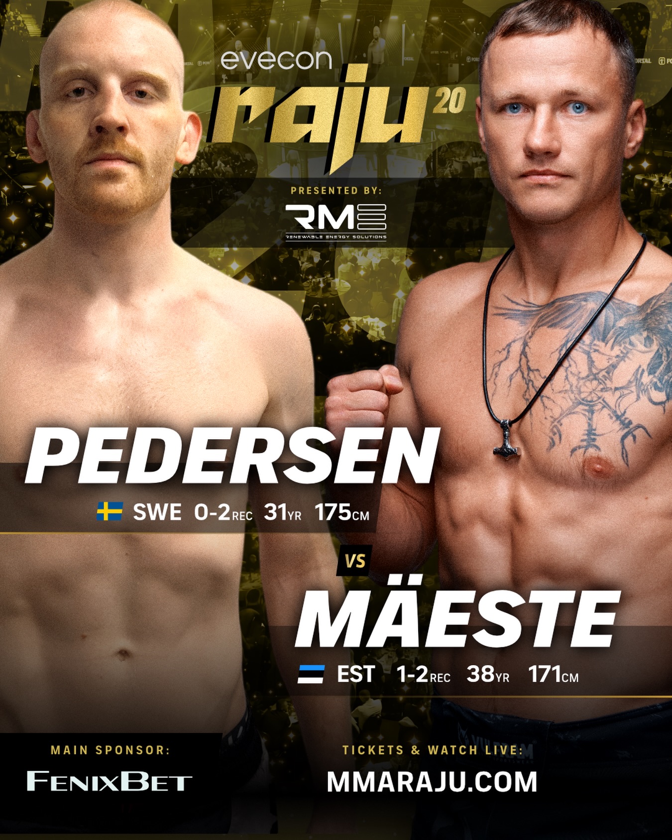 Viikingi viimane lahing päädib matšiga rootslase vastu🪓🇸🇪

🥊 Niclas Pedersen (0-2) vs Madis “The Viking” Mäeste (1-2)

Niclas Pedersen on su